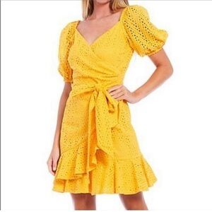 Sachin & Babi Davie yellow mini dress